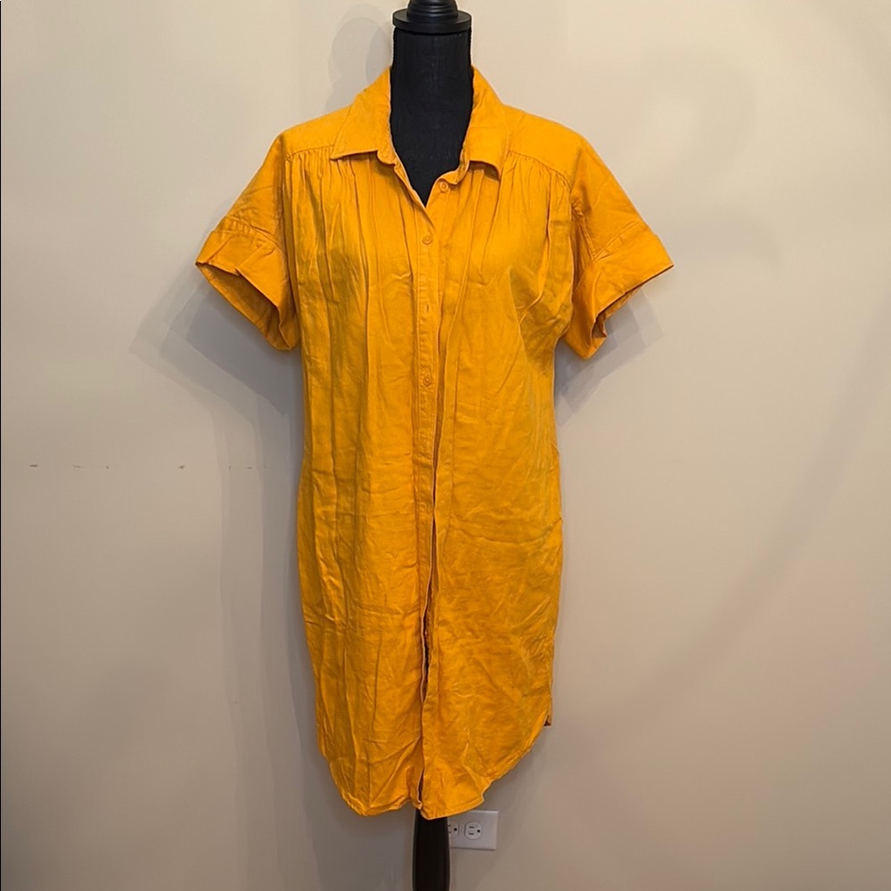 Ophelia & Co. Golden Midi Shirt Dress